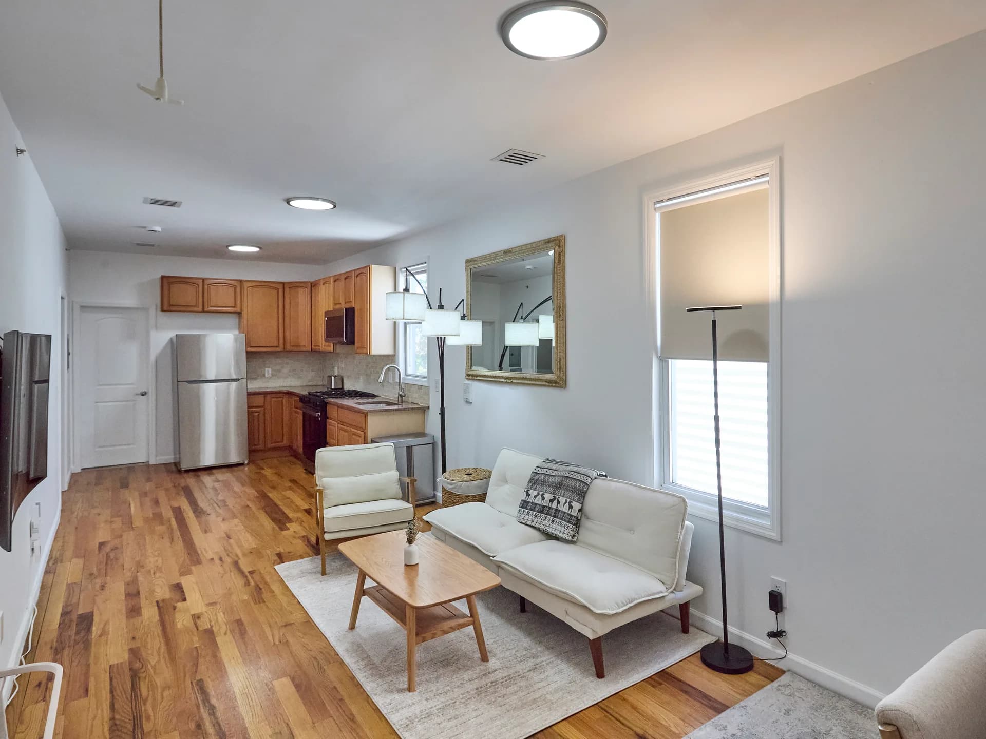 Living area and kitchen at 2197 John F Kennedy Blvd apartment 2R
